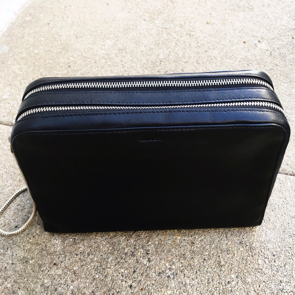 Genuine leather, silver details, worn once